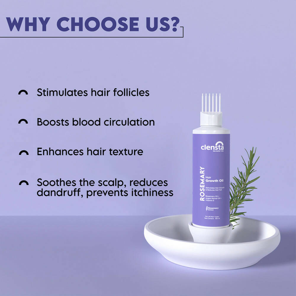 Clensta Rosemary Hair Growth Oil | Swadesiicart