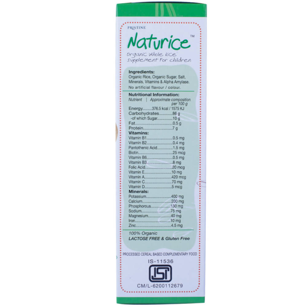 Pristine Naturice – Organic Whole Rice Baby Cereal