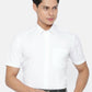 Ramraj Cotton Mens Half Sleeve Formal 100 % Cotton White Shirt | Swadesiicart