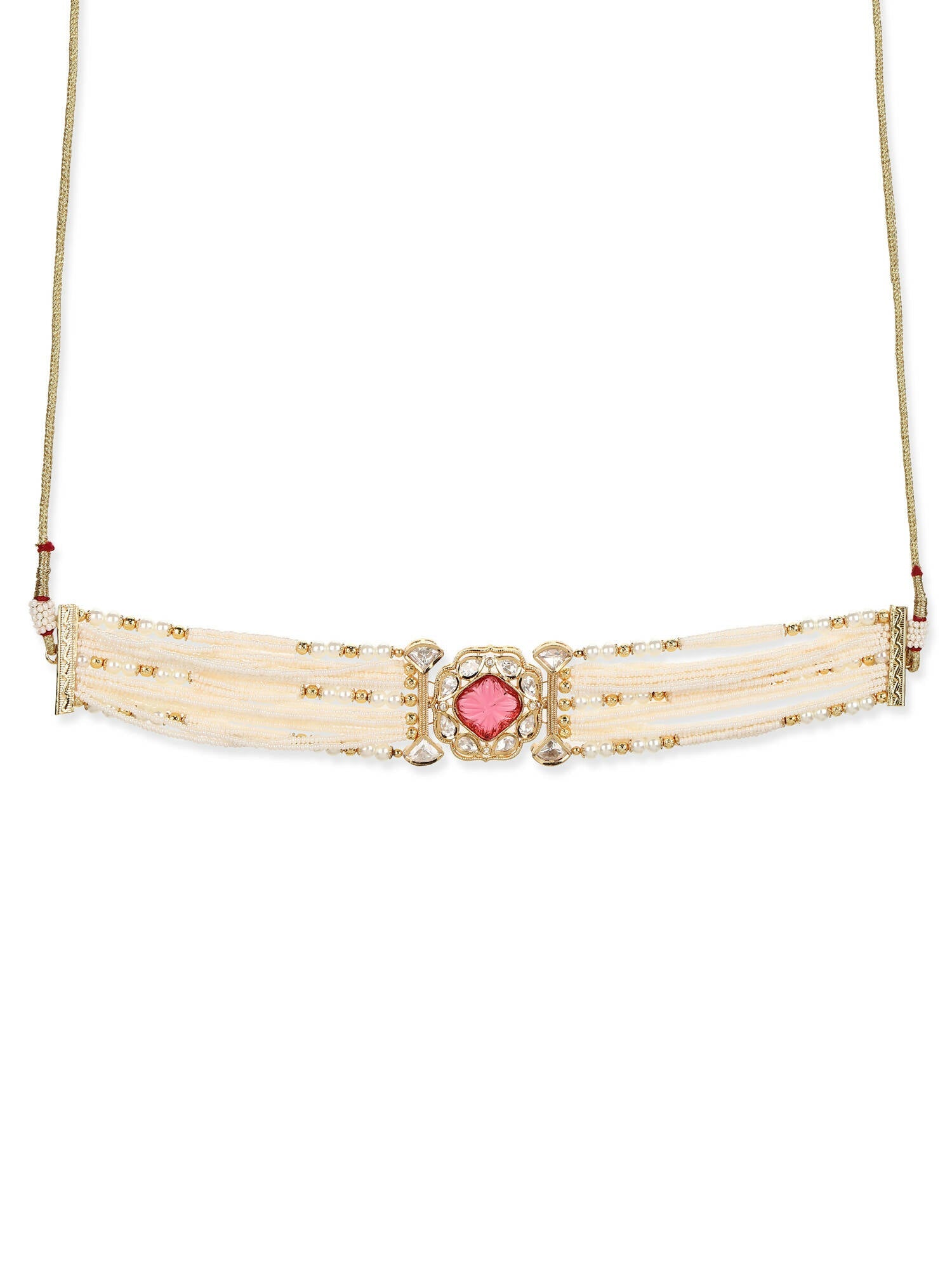 Women's Gold-Polished Necklace - Ruby Raang | Swadesiicart