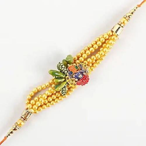 Vibrant Ganesha Rakhi & Kaju Katli Box | Swadesiicart