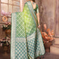 Anaita Light Green kochi Silk With Beautiful Checks Weaving Saree With Blouse