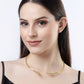 NVR Women Gold-Polished Circular Choker Necklace | Swadesiicart
