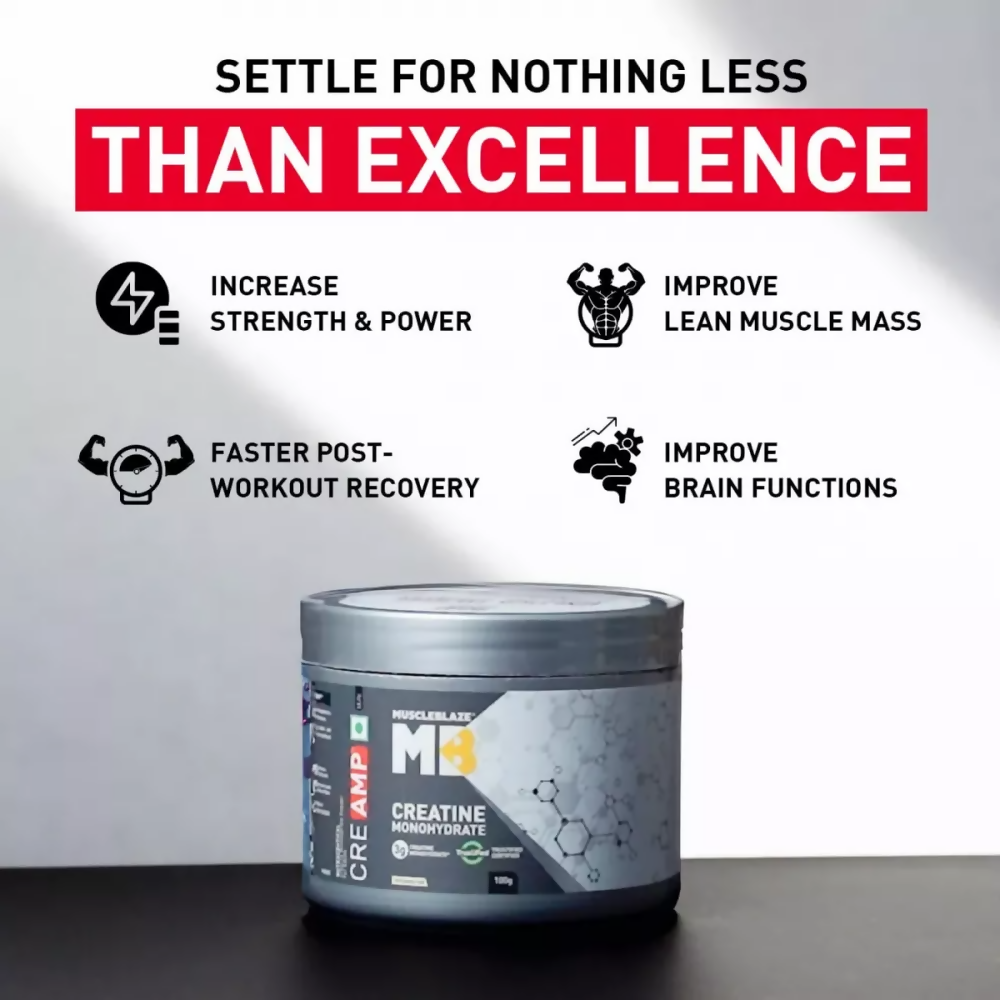 MuscleBlaze Creatine Monohydrate Creamp Unflavored | Swadesiicart