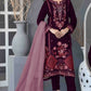 Anaita Purple Velvet Suit with Embroidery Sequence Work - Swadesiicart