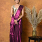 Very Much Indian Fusion Cotton Tissue Shimmer Saree - Maroon | Swadesiicart