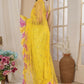 Partywear Designer Yellow Net Fancy Saree - Dyuti | Swadesiicart