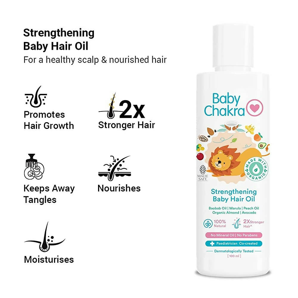 BabyChakra Strengthening Baby Hair Oil - Swadesiicart