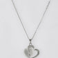 VOJ Women Stainless Steel Sliver-Plated Beads Chain with Double Heart-Shape Pendant - Swadesiicart