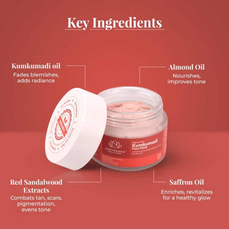 Earthraga Radiant Skin Kumkumadi Face Mask | Swadesiicart
