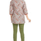 Snehal Creations Charming Cream Rayon Short Kurti Tunic Top - Swadesiicart