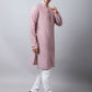 Even Apparels Red Pure Cotton Men's Kurta With Band Collar | Swadesiicart
