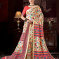 Aayaa Designer Winter Collection Printed Saree With Shawl - Multi Color