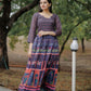 Jyoti Fashion Women's Purple Heavy Digital Printed Pure Chanderi Anarkali Dress | Swadesiicart