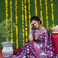 Jyoti Fashion Women's Wine Soft Handloom Silk Zari Woven Saree with Blouse | Swadesiicart