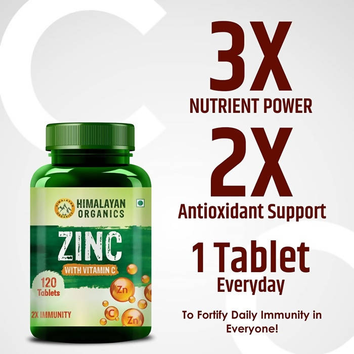 Himalayan Organics Zinc With Vitamin C Tablets | Swadesiicart