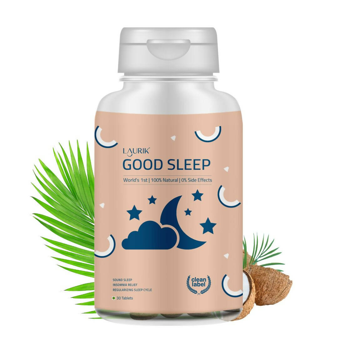 Laurik Good Sleep Tablets | Non-Habit Forming Sleep Supplements For Relaxation & Restful Sleep | Swadesiicart