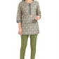 Snehal Creations Pretty Pastle Variyali Green Rayon Short Kurti Tunic Top - Swadesiicart