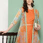 Ahalyaa Women's Traditional Wear Co-ods - Orange