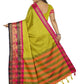 Vamika Banarasi Silk Mehandi Green Weaving Saree | Swadesiicart