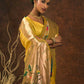 Vishnu Weaves Women's Yellow Paithani Silk Zari Woven Saree with Unstitched Blouse - Swadesiicart
