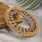 Meenakari and Jadau Bangle (Multi Color) - Ruby Raang - Swadesiicart