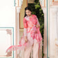 Vaasva Women Ivory Tabby Slik Print & Embroidered Kurta, Pant & Dupatta set | Swadesiicart