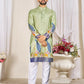 Anaita Green Dola Silk Straight Kurta With Foil Work