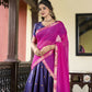 Lorenvalley Navyblue Cotton Silk Weaving Work With Paithani Concept Lehenga Choli | Swadesiicart