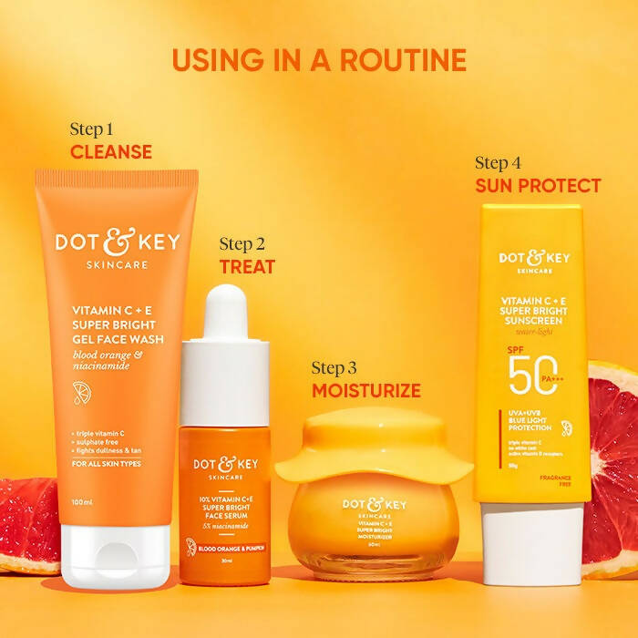 Dot & Key Vitamin C+E Super Bright Gel Face Wash - Swadesiicart