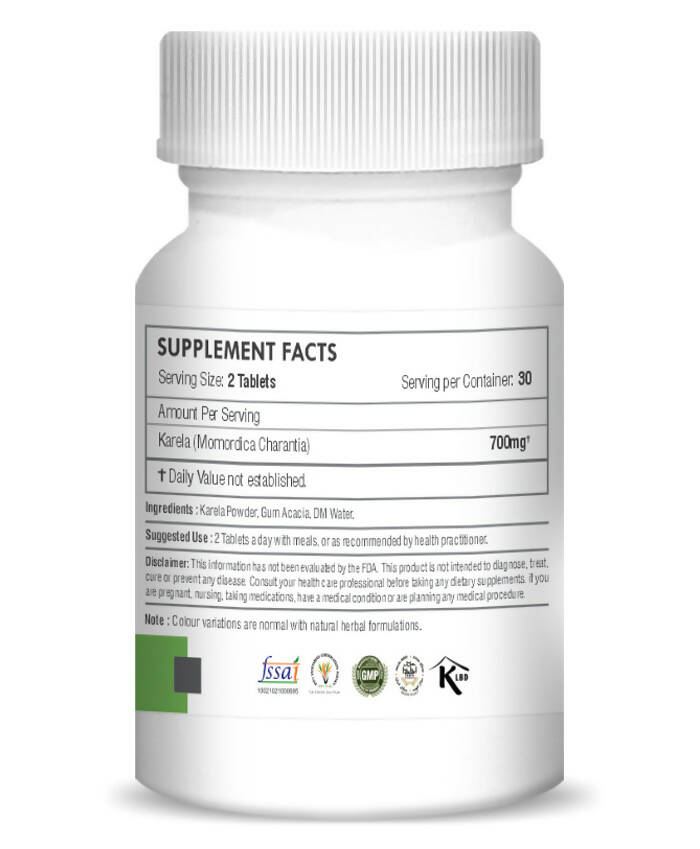 H&C Herbal Karela Tablets - Swadesiicart