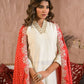 Ethnic Festive Wear Reyon Slub Off White Stitched Suit With Dupatta - Tanisha | Swadesiicart