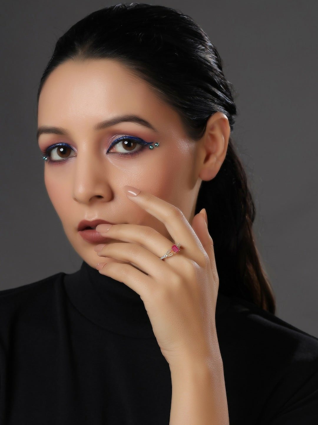Diamond and Ruby Ring- Ruby Raang | Swadesiicart