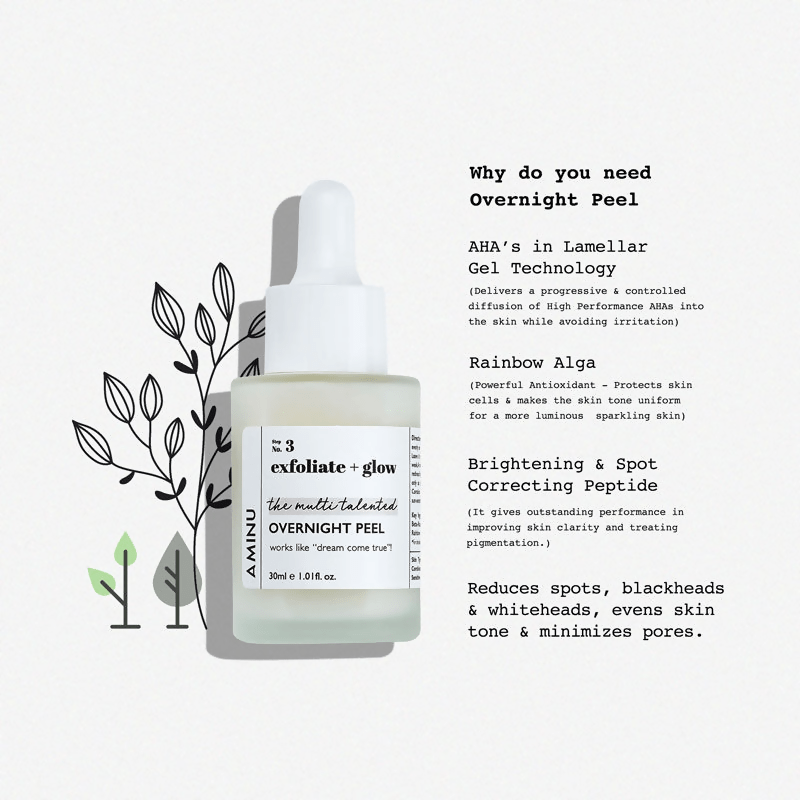 Aminu Overnight Peel for Dull, Uneven Skin & Congested Pores | Swadesiicart
