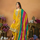 Anaita Mustard Embroidered Soft Organza Salwar Suit