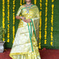 Jyoti Fashion Women's Green Soft Handloom Silk Zari Woven Saree with Blouse | Swadesiicart