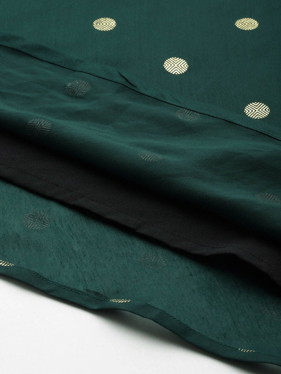 Ahalyaa Women's Traditional wear Ethnic Dress - Green | Swadesiicart