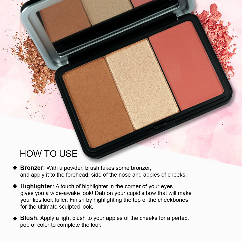 Daily Life Forever52 Glambo - Contour Highlighter Blush Palette - Barbie Doll | Swadesiicart