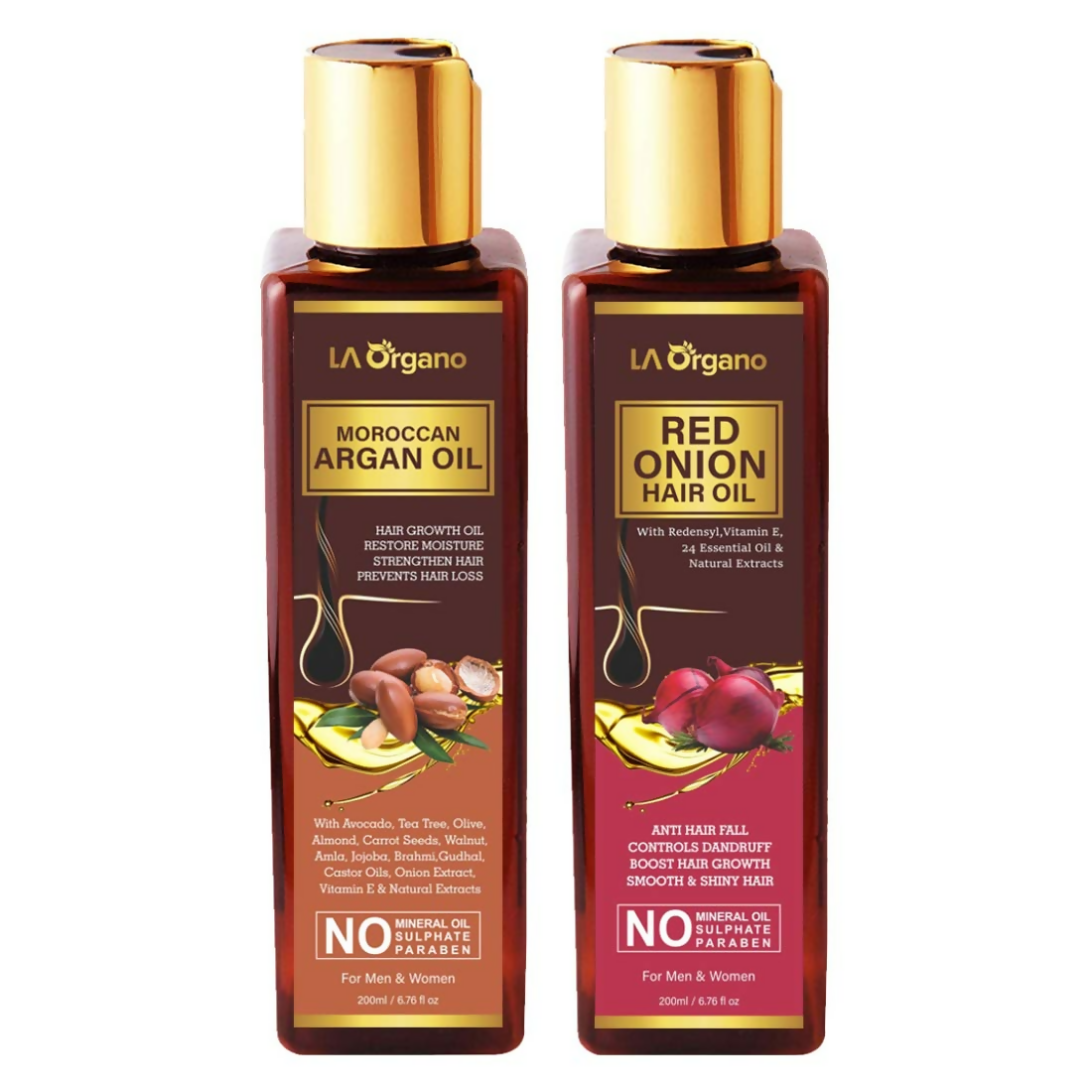 LA Organo Moroccan Multi-Purpose Hair Growth Oils Combo | Swadesiicart