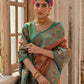 Vishnu Weaves Women's Coffee Banarasi Silk Zari Woven Saree with Blouse - Swadesiicart