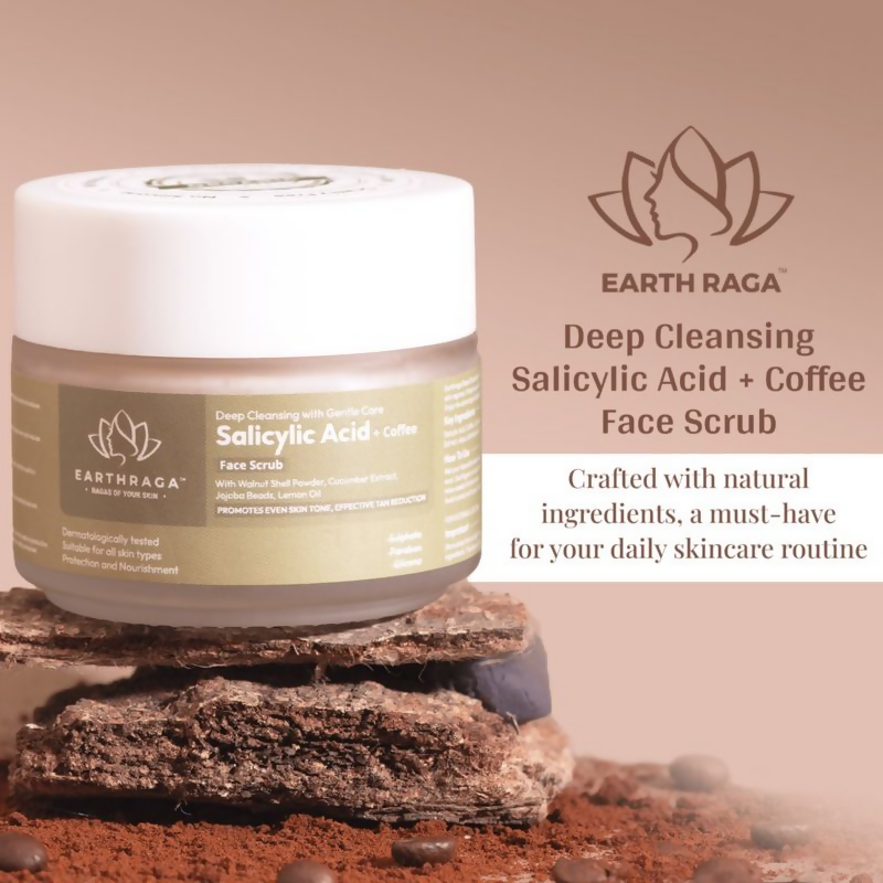 Earthraga Salicylic Acid And Coffee Face Scrub | Swadesiicart