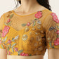 House of Panchhi Mustard Net Semi stitched Coding, Sequins & Saroski Stone Work Lehenga Choli | Swadesiicart