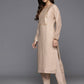 Ahalyaa Women's Traditional wear Kurta Set - Tan | Swadesiicart