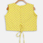Ahalyaa Yellow Viscose Rayon Printed Kids Top & Palazzo Sets With Jacket For Girls | Swadesiicart