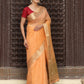 Shree Shyam Fashion Orange Cotton Saree