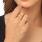 NVR Women Gold-Polished Adjustable Finger Ring | Swadesiicart