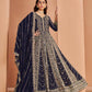 Anaita Navy Blue Georgette Embroidered Salwar Suit