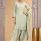Chhap Light Green Colour Satin Silk Hand Work Salwar Suit - Swadesiicart