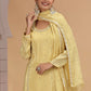Chhap Yellow Colour Satin Silk Hand Work Salwar Suit - Swadesiicart