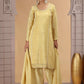 Chhap Yellow Colour Satin Silk Hand Work Salwar Suit - Swadesiicart